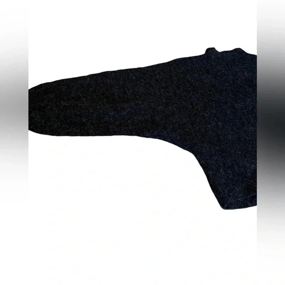 Double Zero Mock Neck Sweater Womens Medium Dark Grey Knit Soft Stretch Cozy - Picture 3 of 6